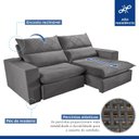 Ver imagem 2 de Sofa Retrátil e Reclinável 5 Lugares 290cm Porto Veludo 