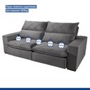 Ver imagem 6 de Sofa Retrátil e Reclinável 5 Lugares 290cm Porto Veludo 