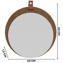 Ver imagem 3 de Espelheira para Banheiro Alça em Couro Lua Espresso Móveis Marrom/Freijó