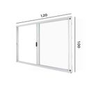 Ver imagem 3 de Janela de Correr Abertura Direita Exclusiva 2 Folhas Vidro Liso 100x120cm CRV Portas e Janelas