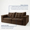 Ver imagem 6 de Sofa Retrátil e Reclinável 5 Lugares 290cm Espanha Veludo 