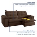 Ver imagem 3 de Sofa Retrátil e Reclinável 5 Lugares 290cm Espanha Veludo
