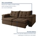 Ver imagem 4 de Sofa Retrátil e Reclinável 5 Lugares 290cm Espanha Veludo 