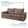 Sofa Retrátil e Reclinável 5 Lugares 290cm Espanha Veludo   - 4