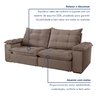 Sofa Retrátil e Reclinável 5 Lugares 290cm Espanha Veludo   - 6