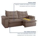 Ver imagem 3 de Sofa Retrátil e Reclinável 5 Lugares 290cm Espanha Veludo