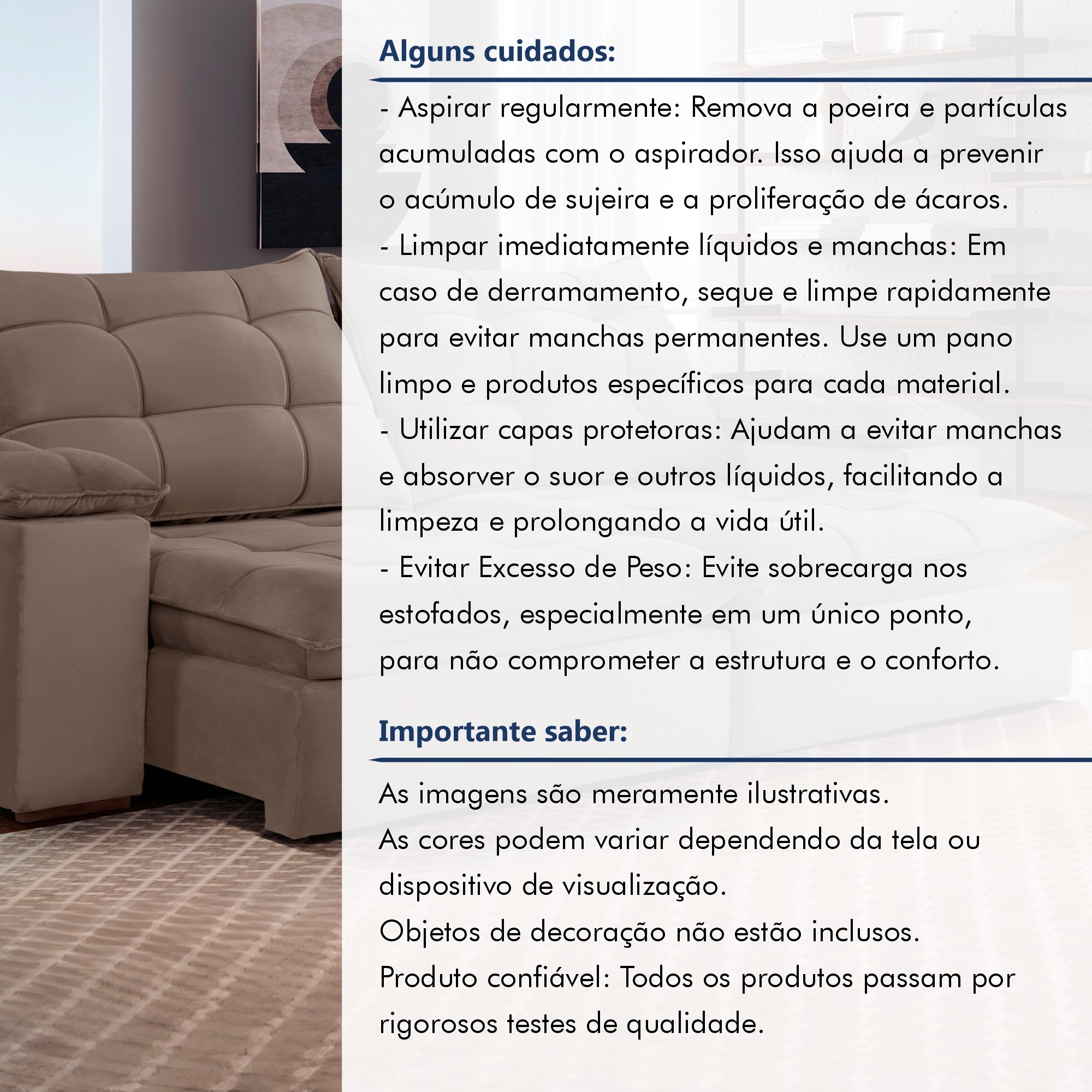 Sofa Retrátil e Reclinável 5 Lugares 290cm Espanha Veludo   - 13