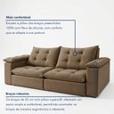 Ver imagem 5 de Sofa Retrátil e Reclinável 5 Lugares 290cm Espanha Veludo  