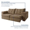 Ver imagem 4 de Sofa Retrátil e Reclinável 5 Lugares 290cm Espanha Veludo  