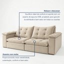 Ver imagem 6 de Sofa Retrátil e Reclinável 5 Lugares 290cm Espanha Veludo  