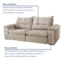 Ver imagem 5 de Sofa Retrátil e Reclinável 5 Lugares 290cm Espanha Veludo