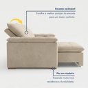 Ver imagem 2 de Sofa Retrátil e Reclinável 5 Lugares 290cm Espanha Veludo  