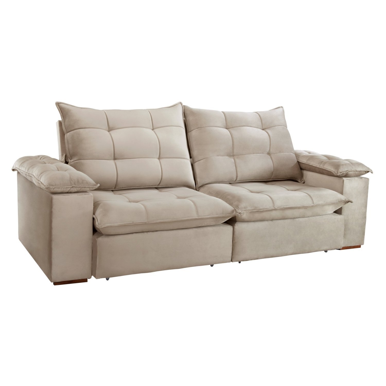 Sofa Retrátil e Reclinável 5 Lugares 290cm Espanha Veludo   - 10