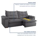 Ver imagem 3 de Sofa Retrátil e Reclinável 5 Lugares 290cm Espanha Veludo