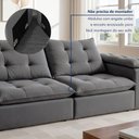 Ver imagem 7 de Sofa Retrátil e Reclinável 5 Lugares 290cm Espanha Veludo
