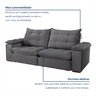 Sofa Retrátil e Reclinável 5 Lugares 290cm Espanha Veludo  - 4
