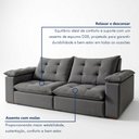 Ver imagem 6 de Sofa Retrátil e Reclinável 5 Lugares 290cm Espanha Veludo