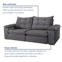 Ver imagem 5 de Sofa Retrátil e Reclinável 5 Lugares 290cm Espanha Veludo