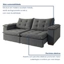 Ver imagem 4 de Sofa Retrátil e Reclinável 5 Lugares 290cm Espanha Veludo