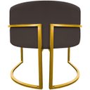 Ver imagem 6 de Poltrona Decorativa Para Sala Recepção Escritório Luna Suede Base de Ferro Dourada