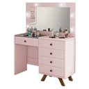 Ver imagem 2 de Penteadeira Camarim Luna com Banqueta Rose – Luapa Móveis