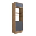 Ver imagem 5 de Cozinha Modulada 4 Peças 8 Portas 1 Nicho para Forno 100% MDF Louro Freijó e Cinza Viena