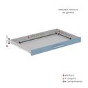 Ver imagem 6 de Mapoteca Mont 5 Gavetas 71,3cm x 120,4cm Aço Cinza/Azul Dali