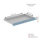 Ver imagem 7 de Mapoteca Mont 5 Gavetas 71,3cm x 120,4cm Aço Cinza/Azul Dali