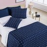 Cobre Leito Solteiro Balls Micropercal 200fios 2pç Marinho Lilly Home Enxovais - 1