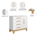 Ver imagem 7 de Kit Quarto de Bebê Q Encanto Slim com Berço Mini Cama Cômoda Sapateira e Colchão D18 130x70 Movellu