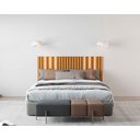 Ver imagem 3 de Cabeceira Ripado Maracá 162cm para Cama de Casal/queen com Led Nature - Rede Móveis