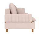 Ver imagem 5 de Sofá 180cm 3 Lugares com Almofadas Pés Curvos Veras Suede D05 Bege Claro - Mpozenato