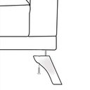Ver imagem 7 de Sofá 180cm 3 Lugares com Almofadas Pés Curvos Veras Suede D05 Bege Claro - Mpozenato