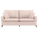 Ver imagem 1 de Sofá 180cm 3 Lugares com Almofadas Pés Curvos Veras Suede D05 Bege Claro - Mpozenato