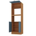 Ver imagem 4 de Paneleiro Duplo 70cm Soho CabeCasa MadeiraOriginals Freijó/Azul