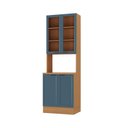 Ver imagem 2 de Paneleiro Duplo Planejado 70cm Soho CabeCasa MadeiraOriginals Freijó/Azul