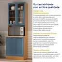 Ver imagem 6 de Paneleiro Duplo Planejado 70cm Soho CabeCasa MadeiraOriginals Freijó/Azul