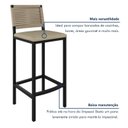 Ver imagem 6 de Banqueta Alta Estofada Corino Viena com Corda Náutica 105cm Bege Rami/Pérola