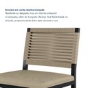 Ver imagem 4 de Banqueta Alta Estofada Corino Viena com Corda Náutica 105cm Bege Rami/Pérola