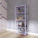 Ver imagem 2 de Estante de Estrutura Metálica com 5 Prateleiras 175cm(a)92acm(l)30cm(p) com Reforço Lilas