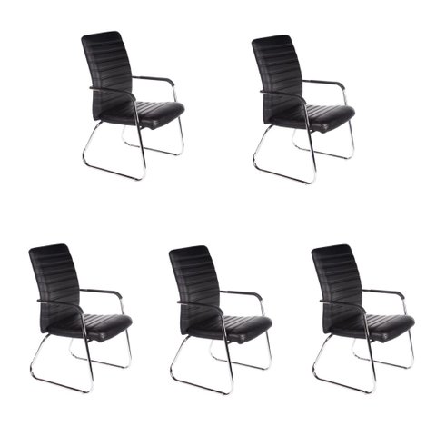 Kit 5 Cadeiras Escritório Fixa W-22 Store