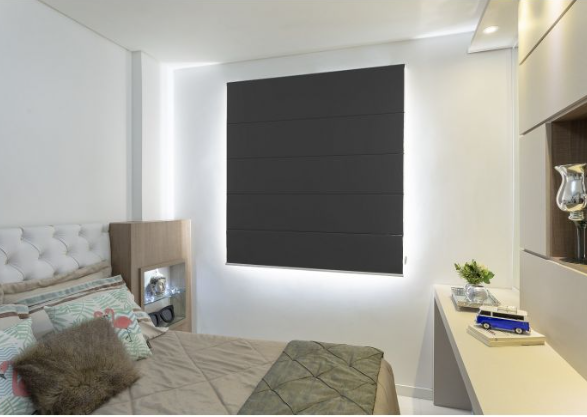 Persiana Cortina Blackout Romana 1,70l X1,60a Veda Luz 100%