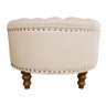 Puff Amora 70 cm Suede Bege SLK Decor Amara - 3