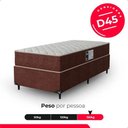 Ver imagem 5 de Cama Box Solteiro + Colchão Prime Espuma D45 Marrom Suede Marrom/marrom