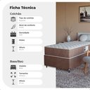 Ver imagem 3 de Cama Box Solteiro + Colchão Prime Espuma D45 Marrom Suede Marrom/marrom
