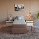 Ver imagem 2 de Cama Box Solteiro + Colchão Prime Espuma D45 Marrom Suede Marrom/marrom