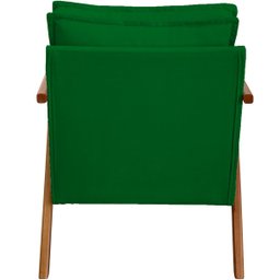 Poltrona Decorativa para Sala Recepção Consultório Reforçada em Madeira Maciça Shine Suede - 6