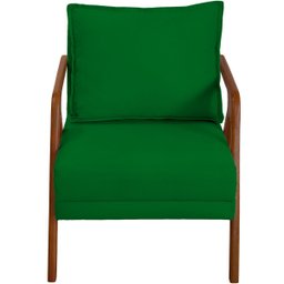 Poltrona Decorativa para Sala Recepção Consultório Reforçada em Madeira Maciça Shine Suede - 3