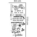 Ver imagem 2 de Adesivo de Parede Frase Sonhos e Gratidão:60 X 110 Cm