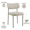 Ver imagem 4 de Kit 04 Cadeiras Decorativa Estofada para Sala de Jantar Melina Base Arena L02 Linho Bege - Lyam Deco